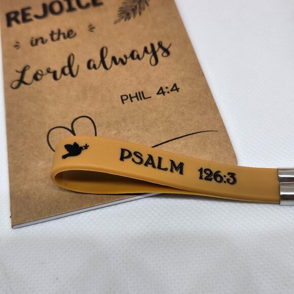 NEW INSPIRATIONAL FAITH CANVAS POUCH, NOTEPAD, PEN, BOOKMARK & KEYCHAIN GIFT SET - Picture 5 of 10